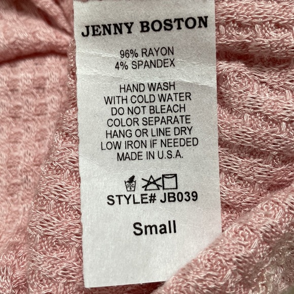 🎉HP🎉 Christie Jenny Boston Waffle Notch Collar Top 💗 Light Pink. - Picture 11 of 11